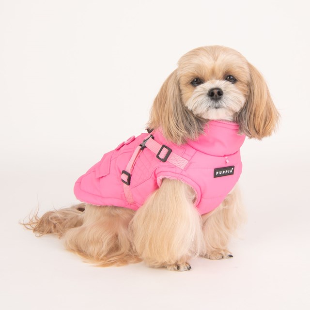 Mountaineer II Pink - Fodrat Hundtäcke med Integrerad Sele