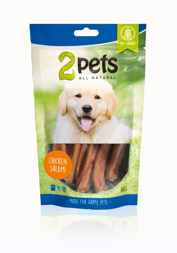 2pets Dogsalami Chicken 100g