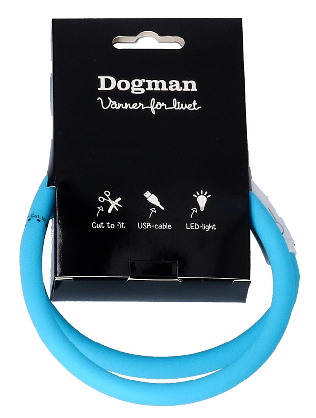 Dogman Blinkhalsband LED Turkos