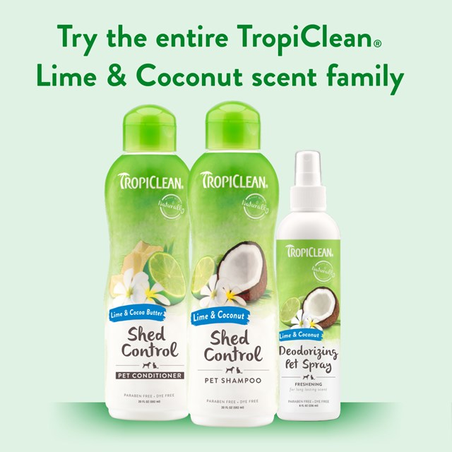 TropiClean Conditioner Shed Control Lime Cocoa Butter 355ml