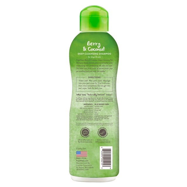 TropiClean Shampoo Deep Cleaning Berry Coconut 355ml