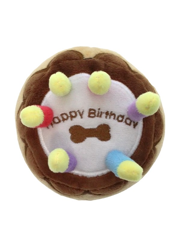 Birthday Pupcake Plush & Squeaky Hundleksak